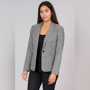 Banana Republic Classic Gray Check Blazer Size 14